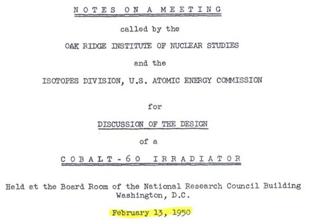 Oak Ridge Institute of Nuclear Studies Meeting Notes