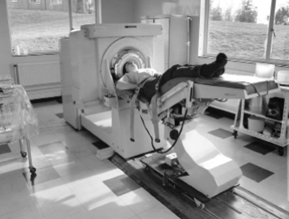 EMI scanner at Atkinson Morley's Hospital 1971